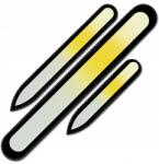  Mont Bleu 3 darabos színes üveg körömreszelő készlet R-BMS13