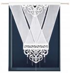 NOW-ART Áttört Dekorpanel 120x160 Kész Függöny Panelek nappaliba, konyhába (Panel ażurowy 627 biały)