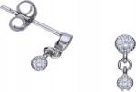 Lovrin Ezüst 925 fülbevaló, kerek, cirkónia kövekkel, 0, 70g, divatos mintájú, ajándéknak is kiváló (Lovrin 46457)