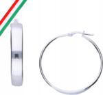 Lovrin Ezüst fülbevaló 925 modern sima széles karika ajándékba (Lovrin)