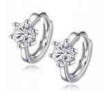  Ezüst fülbevaló 925 cirkónia kövekkel, ajándék, karika, Valentin nap