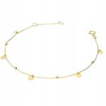 Lovrin Női arany karkötő 585-ös finomságú, lógó korongokkal és golyókkal a láncon (lovrin)