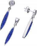 Lovrin Elegáns, 925-ös ezüst ékszerszett: fülbevaló és medál szett, jégcsap/könnycsepp formájú (Lovrin)