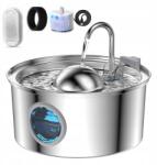  108oz/3.2L Automata Macska Itatókút Rozsdamentes Acél Kisállat Tállal (MK-S3-3.2L)