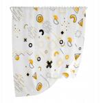  Zuhanyfüggöny, fehér, 180×180cm, fémkarikás, vízálló (B0C8SD2GG5)