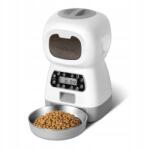  3, 5 literes Automata Macskaetető, Automata Robotikus Kutyaeledel Adagoló Hangrögzítővel (Jingling-3.5L-W)