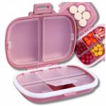  Tabletta rendszerező doboz 8 rekesszel, téglalap alakú kazetta (Pudełko organizer na tabletki 8 przegródek)