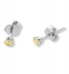  Ezüst színű, nemesacél fülbevaló, 4, 1 mm-es, különböző színekben (6119/ZLU)