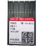Groz-Beckert Varrógép Tűk Groz Beckert Egyenes Öltés Kulcsos 1738 DBx1 80/12SES (16x231 DBx1 1738, 80/12SES)