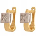 Lovrin Arany fülbevaló 585 fehér arannyal, csillag cirkóniával, angol kapcsos (Lovrin 13074)