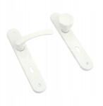 Maan Festett kilincs-gomb hosszú pajzzsal, fehér, 72 mm (kulcsos) (0222)