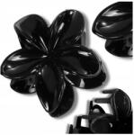  Hajcsat, fekete Plumeria virágos csat, nagy méretű, ajándék, dísz (Spinka do włosów hawajski styl duża szczęka)