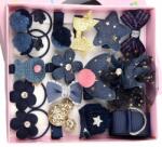  18 db-os hajgumi szett kislány baba hajcsat dekoráció (E18)