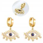 EdiBazzar Aranyozott 18K retro Fülbevaló sebészeti acélból 316L boho lógós (Kolczyki Złote ze stali chirurgicznej)