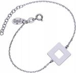 Lovrin Ezüst 925 karkötő 2, 03g-os négyszögletes dísszel, divatos charmokkal, nőknek (Lovrin 53931)