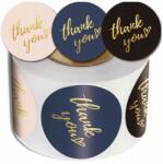  Köszönöm matricák, címkék, 500 db tekercsben ajándékokhoz, csomagokhoz, barkács projektekhez (Naklejki Thank You etykiety 500 szt na rolce)