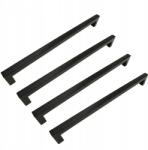 B&B 4 db Klasszikus bútorfogantyú 224 mm fekete Fém fogantyú szekrényhez (Z4 U102 L224 CZ)