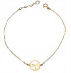 Lovrin Arany női karkötő 585-ös, celebkarkötő karikával és szitakötővel, 14 karátos, ajándékba (64285766)