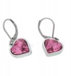  Rózsaszín szív alakú fülbevaló sebészeti acélból SD752 (99351)
