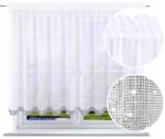  Kész függöny, egyszerű, cirkóniákkal, 100x200 cm, függöny cirkónia flitterek (Firany gotowe białe firanki diamenty 211)