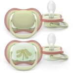 Philips Set 2 suzete Philips Avent Ultra Air SCF087/18 care lasa pielea bebelusului sa respire, ortodontice, fara BPA, 6-18 luni, colorat (SCF087/18)