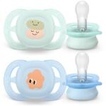 Philips Set 2 suzete Philips Avent Ultra Start SCF075/14, ortodontice, fara BPA, 0-2 luni (SCF075/14)