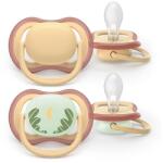 Philips Set 2 suzete Philips Avent Ultra Air SCF087/09 care lasa pielea bebelusului sa respire, ortodontice, fara BPA, 0-6 luni (SCF087/09)