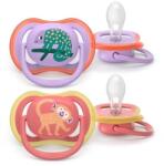 Philips Set 2 suzete Philips Avent Ultra Air SCF349/47 care lasa pielea bebelusului sa respire, tetina extra-ferma, ortodontice, fara BPA, 18 luni+, colorat (SCF349/47)