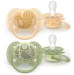 Philips Set 2 suzete Philips Avent Ultra Soft SCF091/46, cu disc flexibil, pentru pielea sensibila a bebelusului, ortodontice, fara BPA, 6-18 luni (SCF091/46)