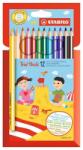 STABILO Trio gros 12db-os mixt de culoarea color creion (203/12-01)