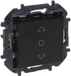Legrand 863544B Niloé Step redőnykapcsoló (3 állású) 6A, mechanikus végállású motor közvetlen vezérléséhez, fekete (863544B)