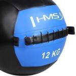Hms fitness labda, 12kg, 33cm, Ökológiai bőr, Fekete/Kék (17-41-029)