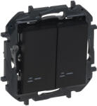 Legrand 863518B Niloé Step kettős váltókapcsoló jelzőfénnyel, fekete (863518B)