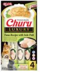 Inaba Foods Churu Luxury Recompensa Cremoasa Reteta Cu Ton Si Peste Limba De Mare, 4 x 14 g