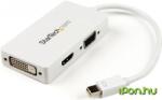 StarTech Mini DisplayPort VGA/D-Sub + HDMI Átalakító Fehér 27cm MDP2VGDVHDW (MDP2VGDVHDW)