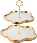 TRENDY S Gyümölcs/snack tálca, két szintes, aranyszínű (TAV-5AG)