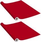 vidaXL Tapéta fólia vidaXL bútorokhoz, PVC, 500 x 90 cm, Piros (3059653VidaXL)