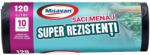 MISAVAN Tekercs 10 Misavan Super Resistant háztartási táska, 120 l, fekete (SIM556130)