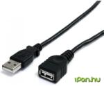 StarTech USB Hosszabbító Fekete 3m USBEXTAA10BK (USBEXTAA10BK)