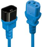 Lindy IEC Tápkábel Kék 2m 30472 (30472)