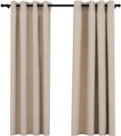 vidaXL 2 db bézs vászonhatású sötétítőfüggöny 140 x 175 cm (321208)