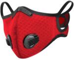 THK védőmaszk szénszűrővel, 2 szeleppel sportoláshoz, piros (2-valve-Rosie-1)