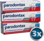 Parodontax Csomag: Parodontax Gum Strengthen & Protect Fresh Mint hialuronsavas fogkrém, 3x75 ml