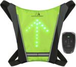 Maclean LED fényvisszaverő mellény, Maclean MCE420, fekete-zöld (73820)