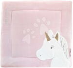 Doudou et Compagnie Suport de joacă din material cu unicorn Park Mat Unicorn Doudou et Compagnie roz 100*100 cm de la 0 luni (DC3318)