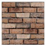 Flippy 3D öntapadós tapéta téglautánzat külsővel, egyrészes, konyhai nappali falára, könnyen tisztítható, vízálló, öntapadó, 30x30 cm, barna (129747)
