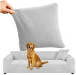 Smartech Rugalmas bársony kanapéhuzat 190-230 cm, Vízálló + párnahuzat, Világosszürke (FSI18297)