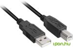 Sharkoon USB Összekötő Fekete 1m 4044951015252 (4044951015252)