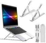 EJ Állítható laptoptartó, összecsukható állvány, alumínium, ezüst (suport-delaptop-metal)