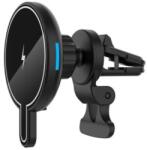 Xenon Bright MagSafe mágneses autós tartó vezeték nélküli töltéssel 15W Fast Charge QC3.0 Qi Standard - CWCPH-D9 (786964)